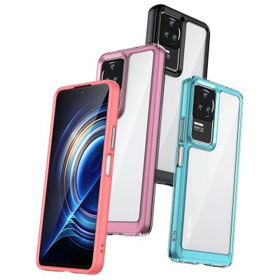 3. Outer Space Case etui Xiaomi Poco F4 5G pokrowiec z elastyczną ramką niebieskie