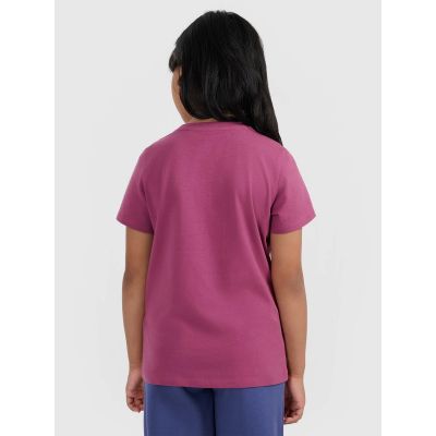 2. T-shirt regular gładki dziewczęcy 4F 4FJRAW25TTSHF3233-50S
