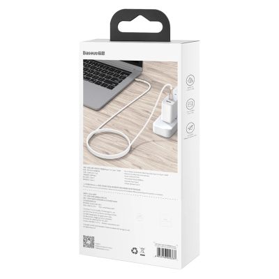 11. Kabel Baseus Cafule Metal 100W USB-C - USB-C 2m - biały