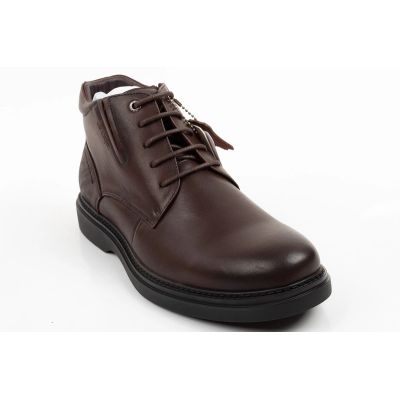 2. Lee Cooper buty męskie eleganckie skórzane brązowe trzewiki ocieplane