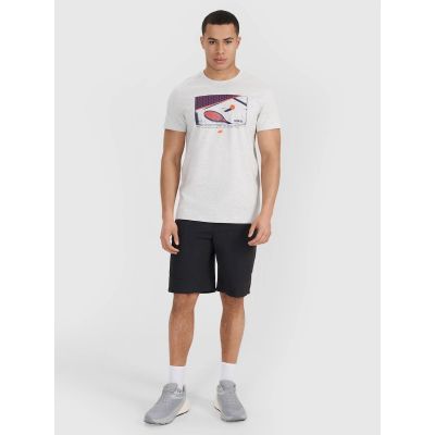 3. T-shirt regular z nadrukiem męski 4F 4FRSS25TTSHM2980-27M