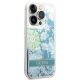 4. Etui Guess Flower Liquid Glitter na iPhone 14 Pro Max - zielone