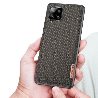 6. Dux Ducis Fino etui pokrowiec pokryty nylonowym materiałem Samsung Galaxy A42 5G zielony