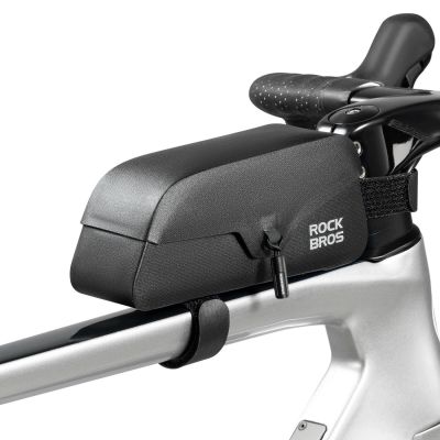 2. Torba rowerowa Rockbros 30120122002 na ramę wodoodporna z magnetycznym zapięciem 0,9L - czarna