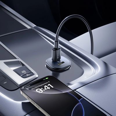 9. Ładowarka samochodowa Baseus GoTrip 2 x USB-C 30W - czarna