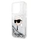 6. Etui Karl Lagerfeld Glitter Karl's Head na iPhone 14 Pro Max - srebrne