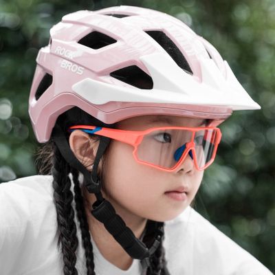 6. Kask rowerowy Rockbros LK-67 młodzieżowy z odpinanym daszkiem 54–58 cm - różowy