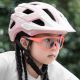 6. Kask rowerowy Rockbros LK-67 młodzieżowy z odpinanym daszkiem 54–58 cm - różowy