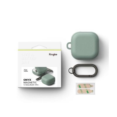 7. Etui Ringke Onyx Magnetic na Samsung Galaxy Buds 4 / 4 Pro - zielone
