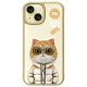 Etui Nimmy Cool&Cute 2.0 Cat na iPhone 15 - beżowe