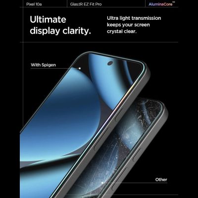 9. Szkło hartowane Spigen Glas.tR EZ Fit Pro 2-Pack na Google Pixel 10A