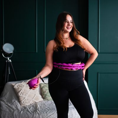 6. Hula hop plus size HMS HHW12 z wypustkami i obciążnikiem fioletowy