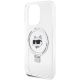 6. Etui Karl Lagerfeld Ring Stand Choupette Head MagSafe do iPhone 15 Pro - białe