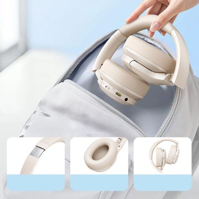 10. Słuchawki bezprzewodowe Baseus Bass BH1 Lite nauszne Bluetooth 6.0 - białe