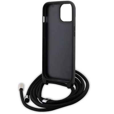 6. Etui Karl Lagerfeld Crossbody Saffiano Monogram Metal Pin Karl & Choupette na iPhone 15 - czarne