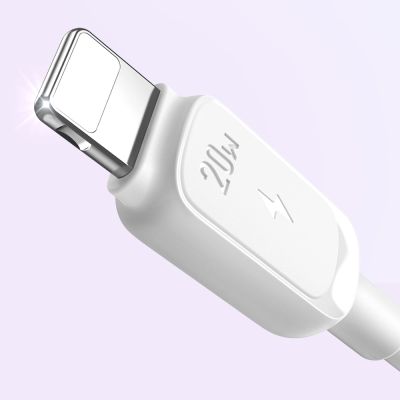 8. Kabel Joyroom Multi-Color Series A14 USB-C / Lightning 30W 1.2 m - biały