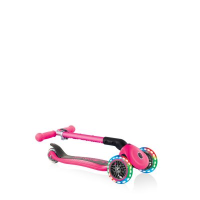 3. Hulajnoga 3-kołowa Globber Foldable Lights Fuchsia Jr 437-110