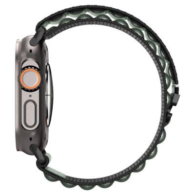 6. Pasek Pasek Spigen WBF1 na Apple Watch 44 / 45 / 46 / 49 mm - czarno-zielony