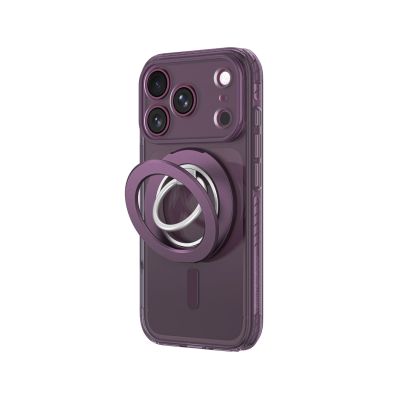 2. Etui AMAZINGTHING Titan Pro Lens Ring Set na iPhone 18 Pro z osłoną aparatu i ringiem magnetycznym kompatybilne z MagSafe - fioletowe