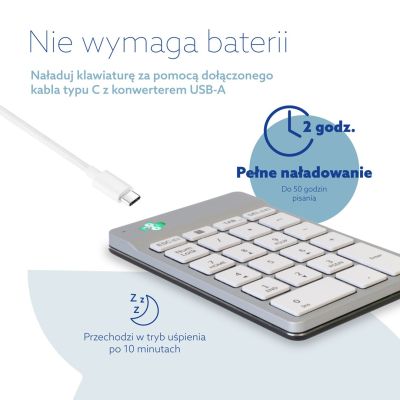 10. R-Go Tastatur Nummernblock Break Bluetooth weiĂź