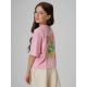2. T-shirt boxy z nadrukiem dziewczęcy 4F 4FJRAW26TTSHF4324-056S