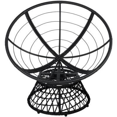 10. FOTEL OGRODOWY OBROTOWY 360 STOPNI Z PODUSZKĄ CZERWONĄ