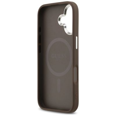7. Etui Guess 4G Classic Logo MagSafe na iPhone 17 - brązowe