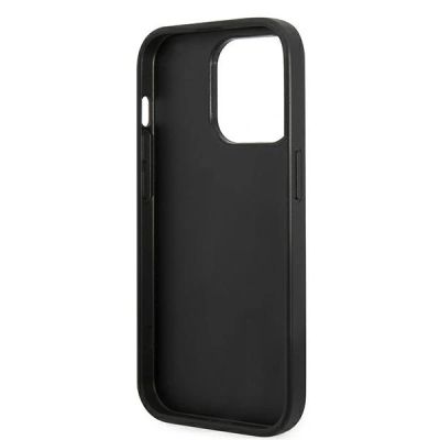 7. Etui Guess Glitter Script na iPhone 14 Pro - czarne
