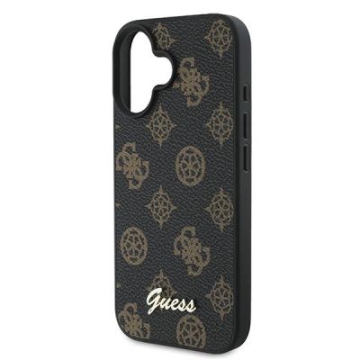 6. Etui Guess Peony Script MagSafe na iPhone 16 Plus - czarne