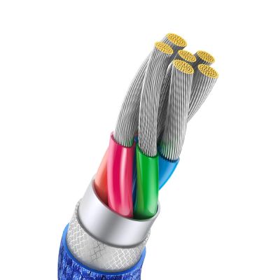 7. Baseus Crystal Shine Series kabel przewód USB do szybkiego ładowania i transferu danych USB Typ A - USB Typ C 100W 2m niebieski (CAJY000503)