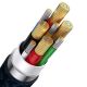6. Baseus Flash Series II kabel USB Typ C / USB Typ A - USB Typ C / Lightning / micro USB 100 W 1,2 m niebieski (CASS030103)