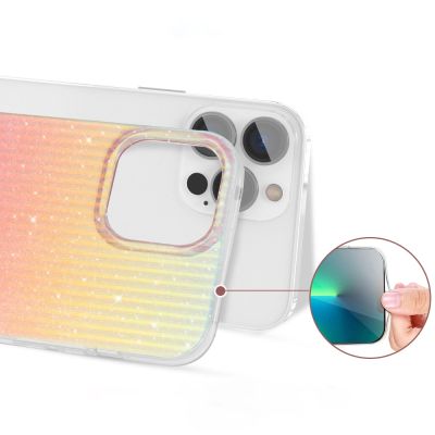 5. Kingxbar Travel Series luksusowe eleganckie etui na iPhone 13 Pro pomarańczowy (Sunset)