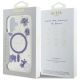 8. Etui Guess Resin Flowers Glitter MagSafe na iPhone 16 - fioletowe