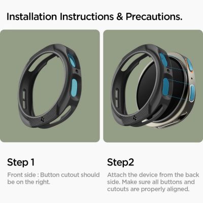 14. Etui Spigen Liquid Air na Samsung Galaxy Watch 8 40 mm - czarny mat