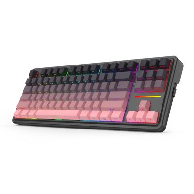2. REDRAGON K728SP-RGB-PRO Antonium Pro klawiatura USB + RF Wireless + Bluetooth Czarny, Różowy