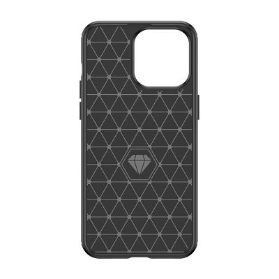6. Elastyczne etui wzór karbon do iPhone 15 Pro Max Carbon Case - czarne
