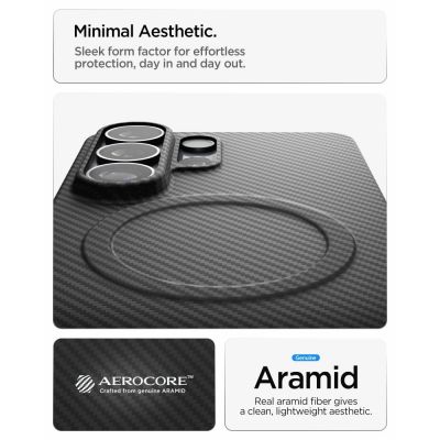 11. Etui Spigen AirSkin Aramid Mag MagSafe na Samsung Galaxy S26 Ultra - czarne