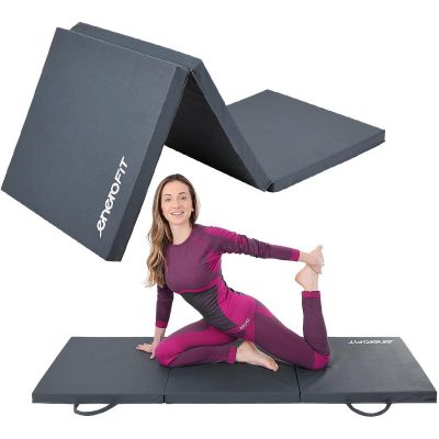 9. MATERAC GIMNASTYCZNY SKŁADANY 180x60x5CM SZARY ENERO FIT