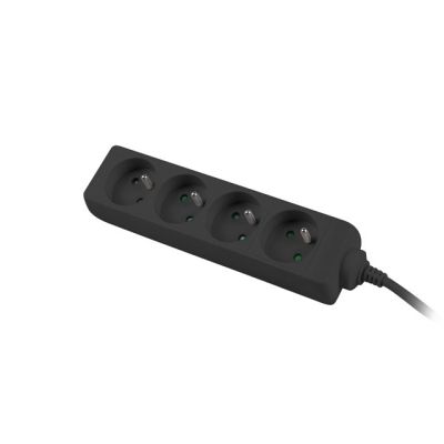 LANBERG LISTWA PRZEDŁUŻACZ 1.5M 4X 230V PL KABEL WYKONANY Z PEŁNEJ MIEDZI CZARNA