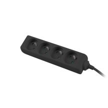 LANBERG LISTWA PRZEDŁUŻACZ 1.5M 4X 230V PL KABEL WYKONANY Z PEŁNEJ MIEDZI CZARNA
