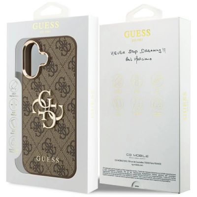 8. Etui Guess 4G Big 4G Classic Logo na iPhone 17 - brązowo-złote