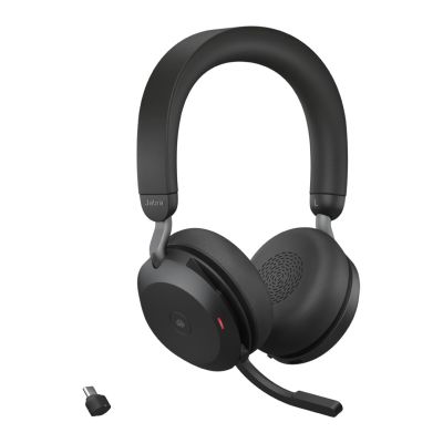 7. Słuchawki nauszne bezprzewodowe Jabra Evolve2 75 Link380c