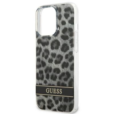 6. Etui Guess Leopard na iPhone 13 Pro / iPhone 13 - szare
