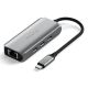 Satechi 4-In-1 USB-C Hub - hub do urządzeń mobilnych USB-C (3x USB-C 3.2 gen2 10Gbps, 2.5 Gigabit Ethernet) (space gray)