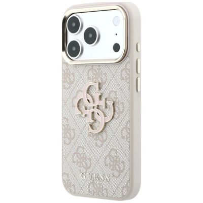 2. Etui Guess 4G & Big Resin Logo na iPhone 17 Pro / 18 Pro - różowe