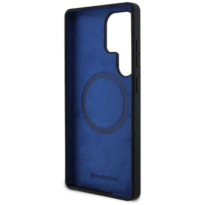 7. Etui Mercedes Silicone Contrasted Curves MagSafe na Samsung Galaxy S25 Ultra - czarne