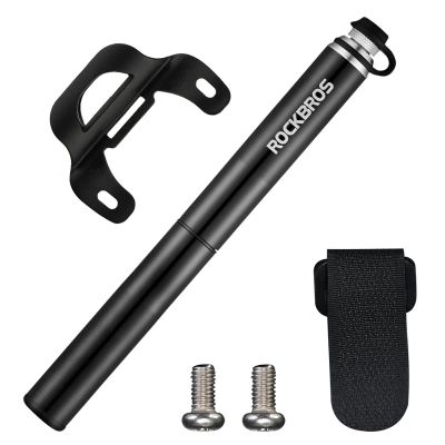 Pompka rowerowa Rockbros JG-PB-004 lekka z manometrem - czarna