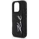 6. Etui Karl Lagerfeld HC Grained PU Cardslot Metal Signature na iPhone 16 Pro - czarne
