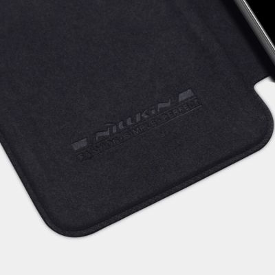 9. Nillkin Qin Case etui do Xiaomi Redmi Note 11T 5G / Note 11S 5G / Note 11 5G (China) / Poco M4 Pro 5G osłona na aparat kabura pokrowiec obudowa z klapką brązowy