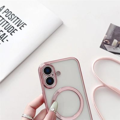 4. Etui na iPhone 17 z paskiem Crossbody kompatybilne z MagSafe - czarne